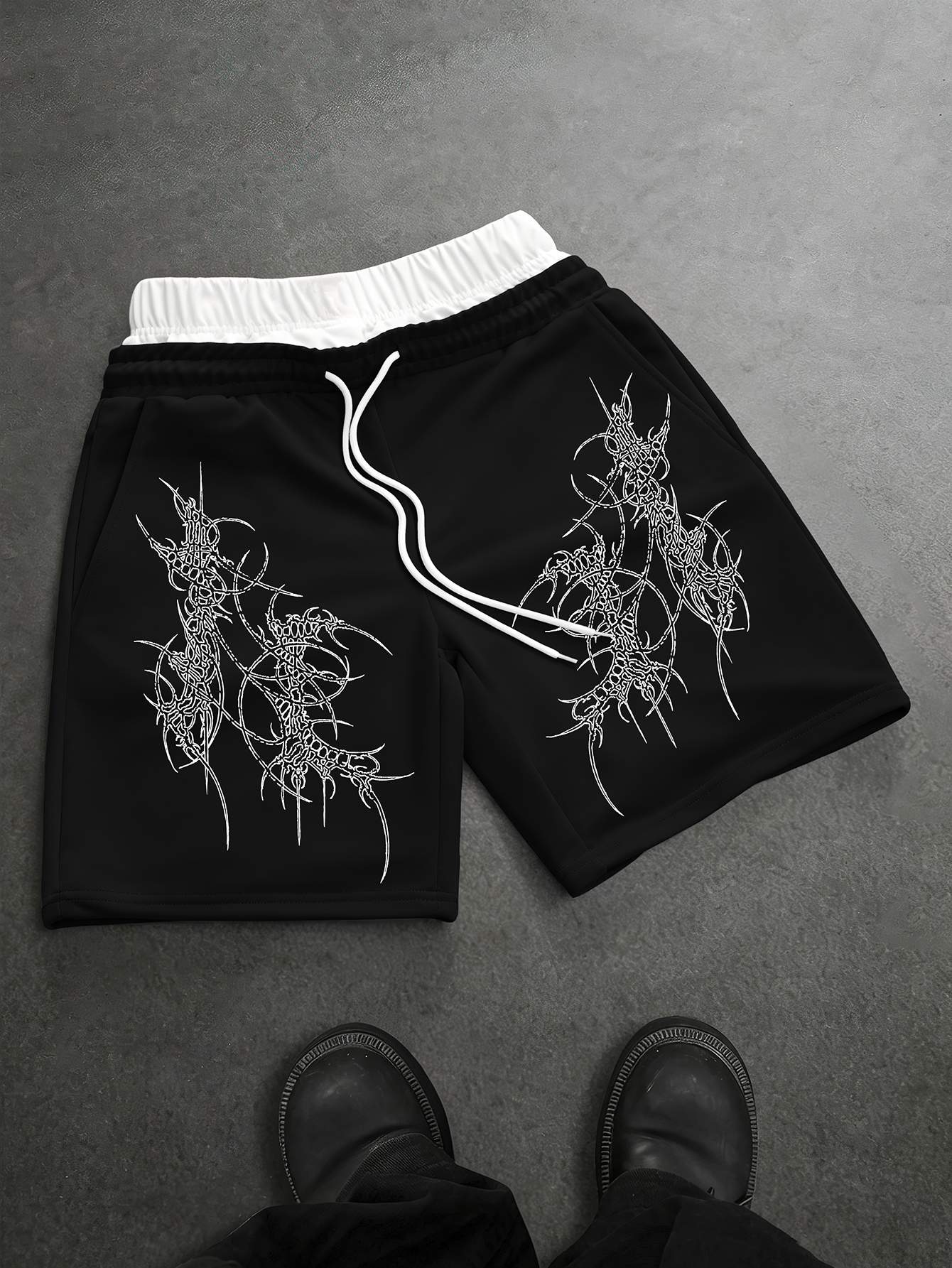 Gothic Streetwear Brand - Men's Oversized Gothic Streetwear Shorts Brand