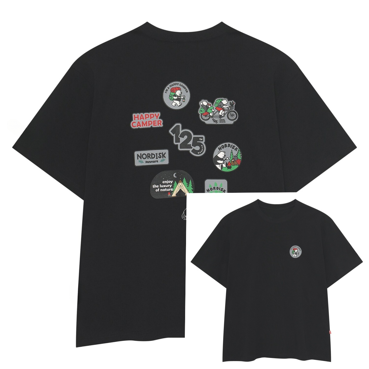 Streetwear Brand Tees - Black Classic Outdoor Camping Brand T-shirt