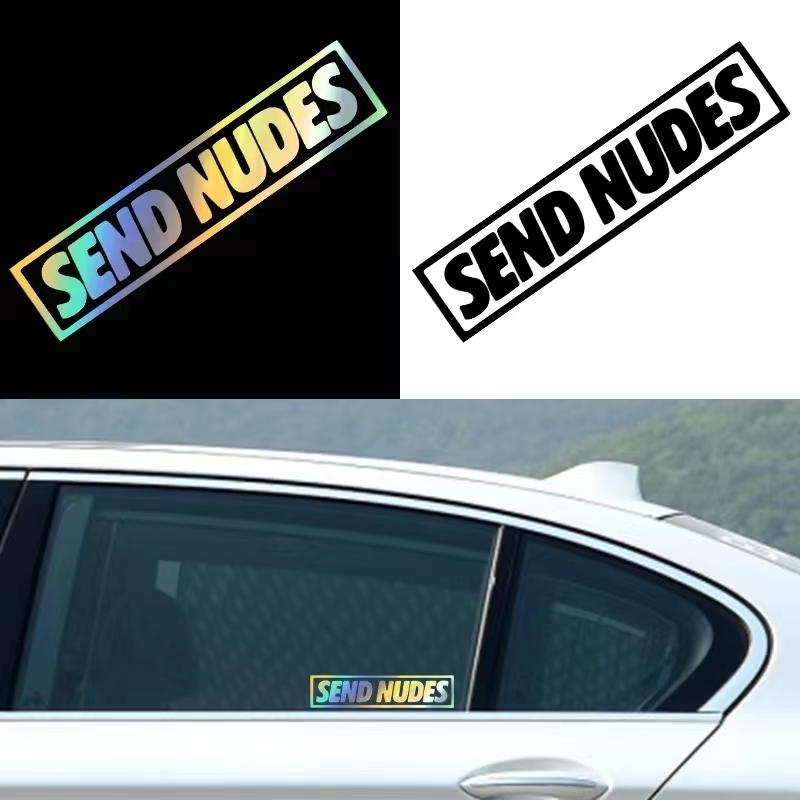 Streetwear Brand Stickers - Send Nudes Car Stickers for Window