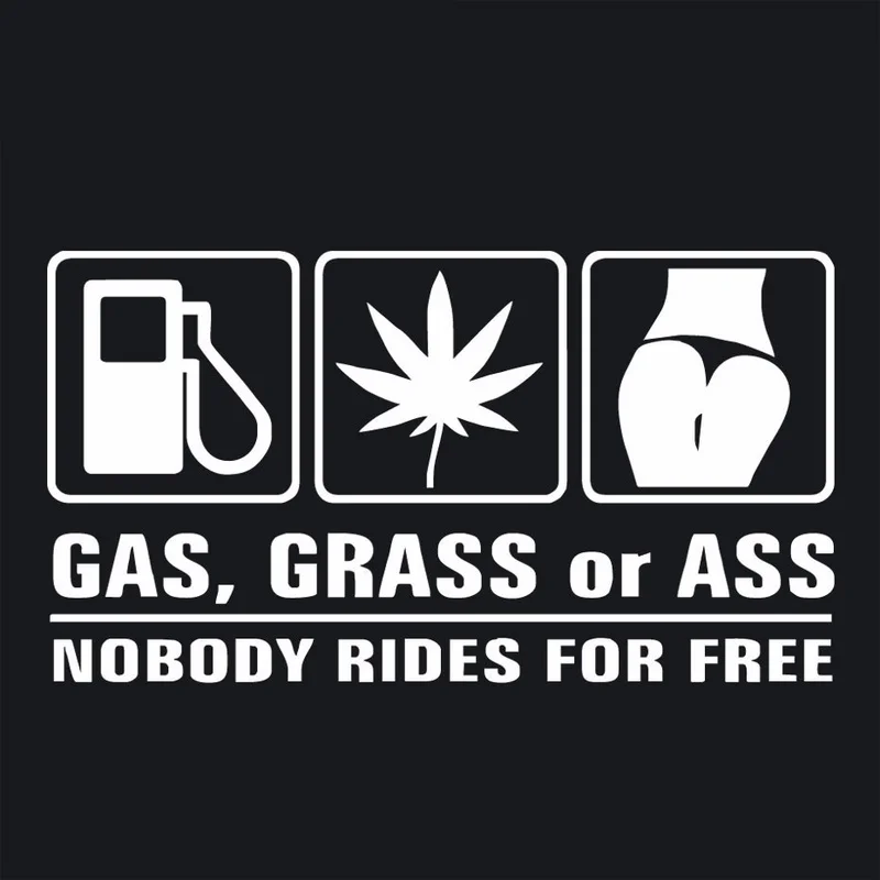 Gas Grass or Ass Nobody Rides  – Streetwear Brand Stickers Bewertung und Preis
