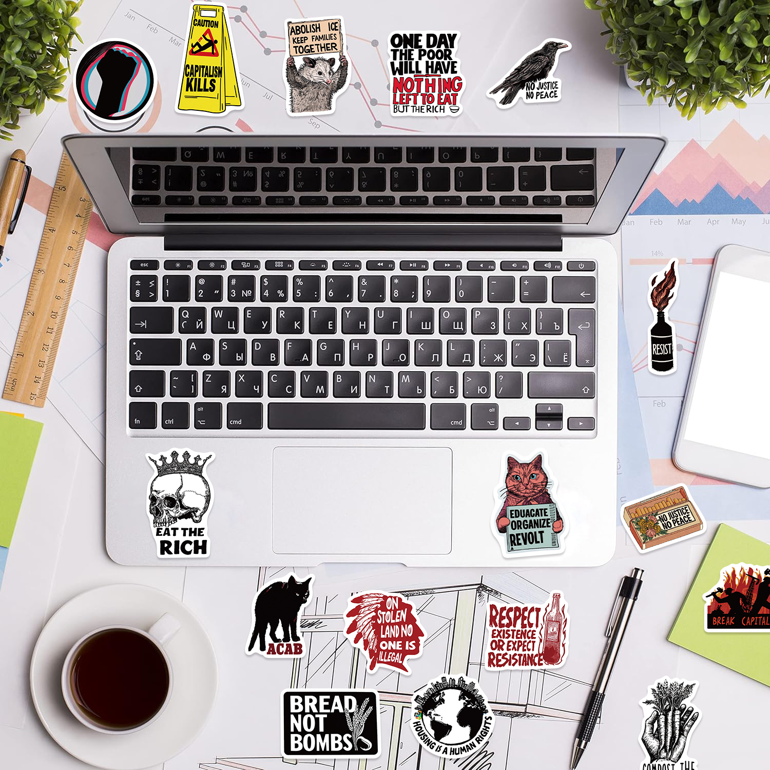52/104PCS Radicalism Graffiti  – Streetwear Brand Stickers Bewertung und Preis