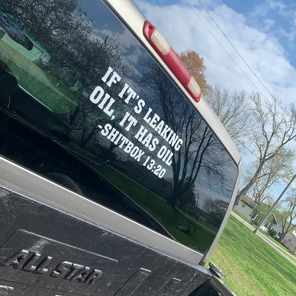 If It's Leaking Oil It Has Oil – Streetwear Brand Stickers Bewertung und Preis