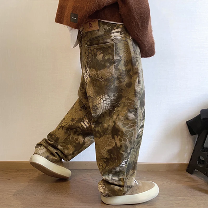 New Men Chic Snake Print Stree – Streetwear Brand Popular Bewertung und Preis