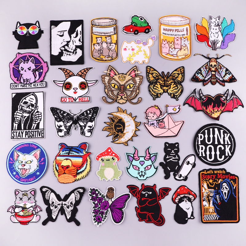 Punk Patch Tiger/Butterfly Emb – Streetwear Brand Stickers Bewertung und Preis