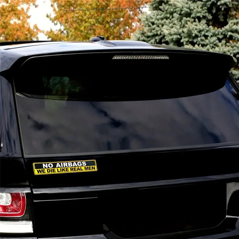 2pcs Caution NO AIRBAGS We Die – Streetwear Brand Stickers Bewertung und Preis