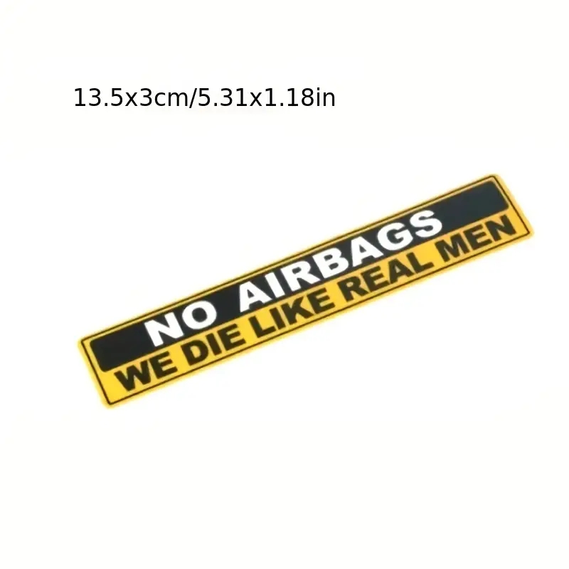 2pcs Caution NO AIRBAGS We Die – Streetwear Brand Stickers Bewertung und Preis