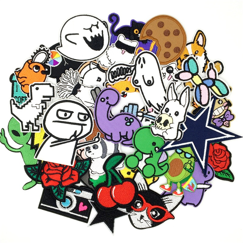 10/15pcs Amine Patches Lot Emb – Streetwear Brand Stickers Bewertung und Preis