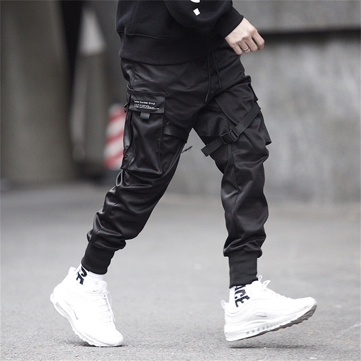 Black Hip Hop Cargo Pants Summ – Gothic Streetwear Brand Bewertung und Preis