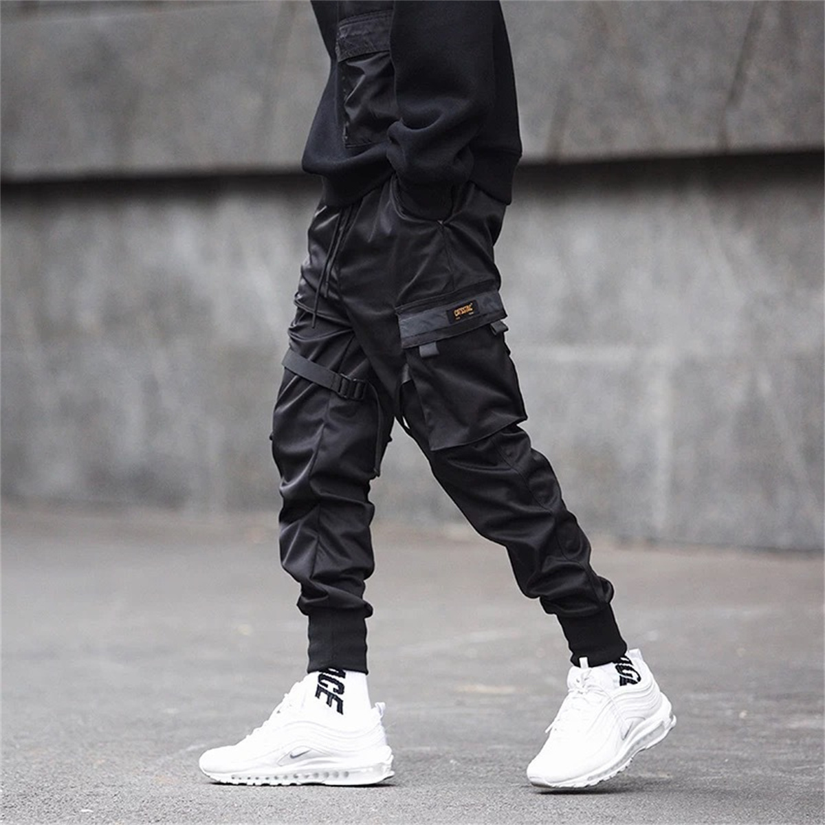 Black Hip Hop Cargo Pants Summ – Gothic Streetwear Brand Bewertung und Preis