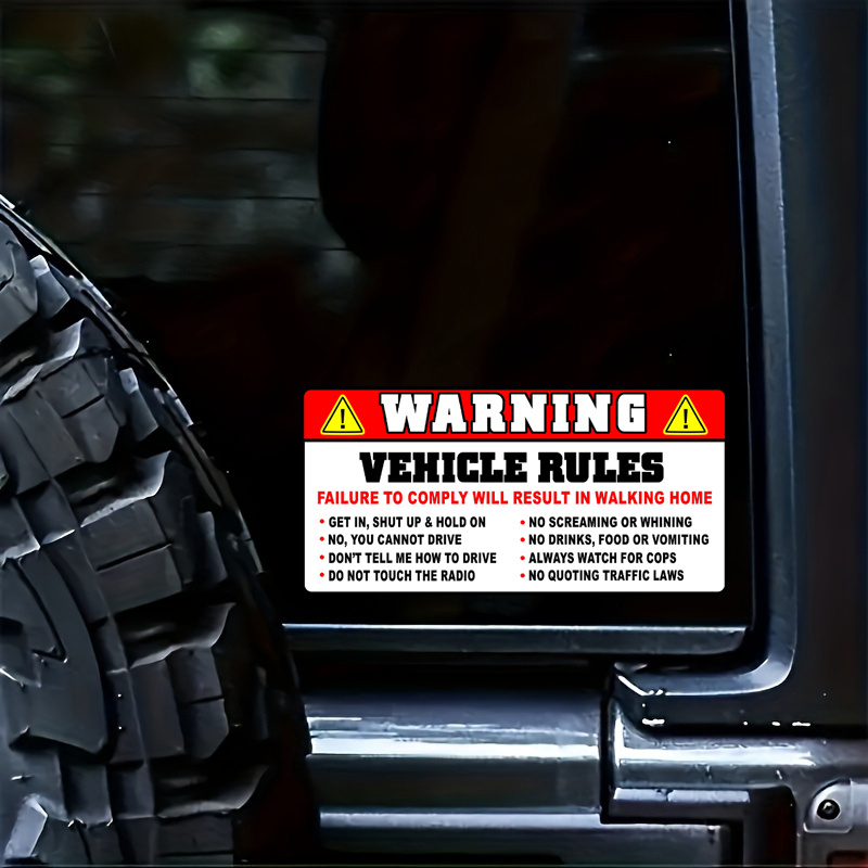 Funny Vehicle Safety Warning C – Streetwear Brand Stickers Bewertung und Preis