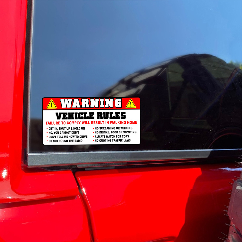 Funny Vehicle Safety Warning C – Streetwear Brand Stickers Bewertung und Preis