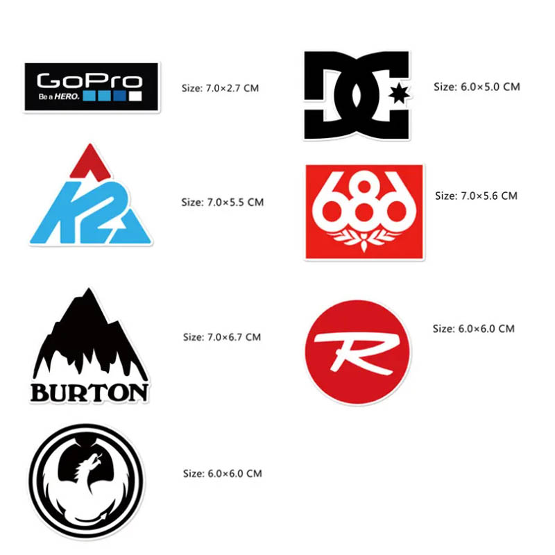 7 Pcs/Set Outdoor Skiing Brand – Streetwear Brand Stickers Bewertung und Preis