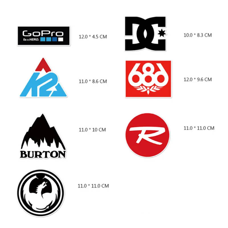 7 Pcs/Set Outdoor Skiing Brand – Streetwear Brand Stickers Bewertung und Preis
