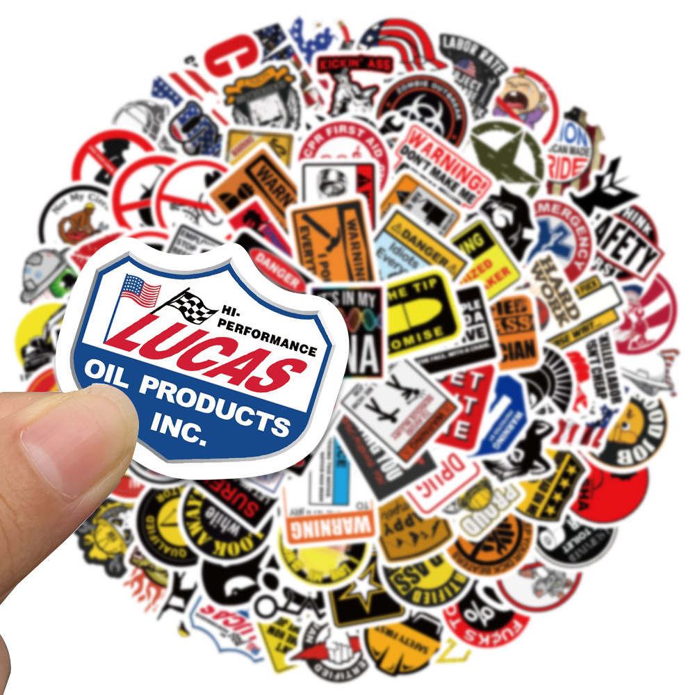 98PCS Funny Hard Hat Brand Sig – Streetwear Brand Stickers Bewertung und Preis