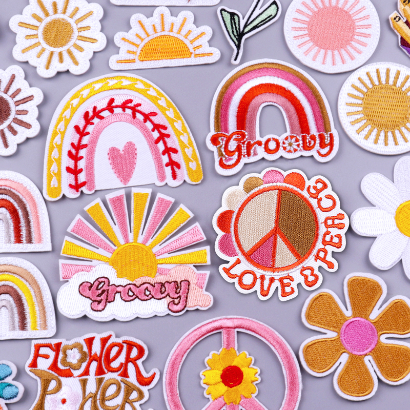 Cartoon Rainbow Embroidered Pa – Streetwear Brand Stickers Bewertung und Preis