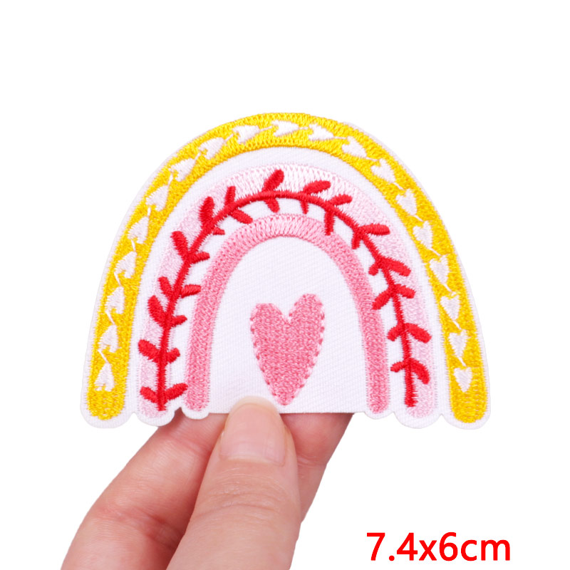 Cartoon Rainbow Embroidered Pa – Streetwear Brand Stickers Bewertung und Preis