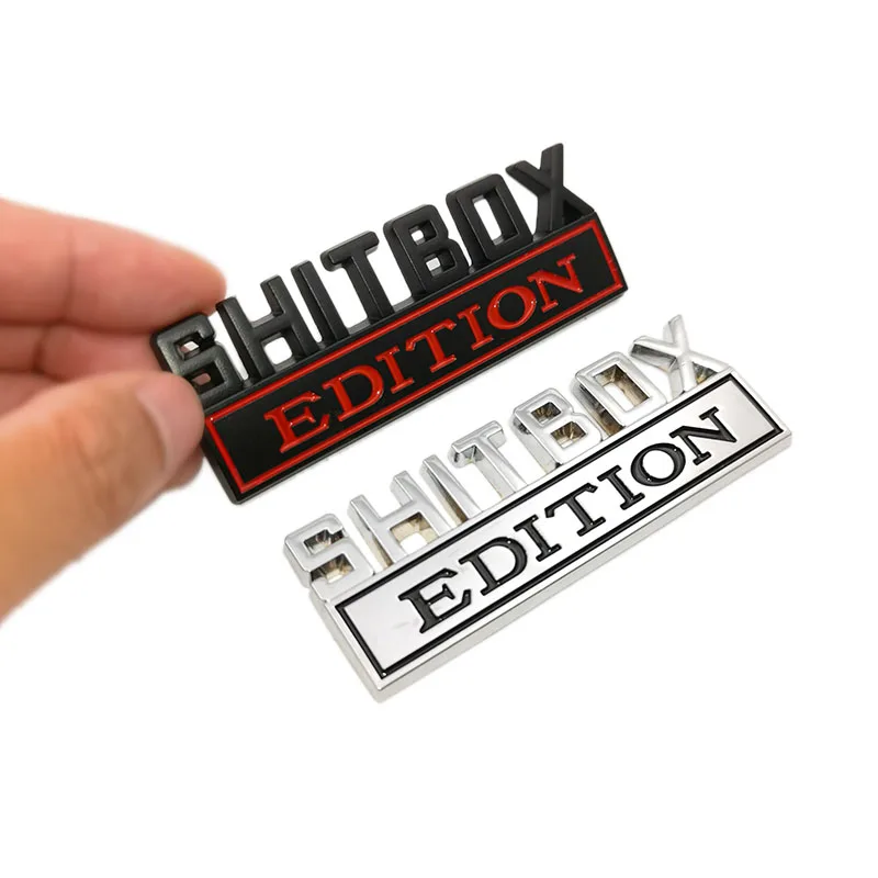 1Pcs 3D Chrome Black Red Metal – Streetwear Brand Stickers Bewertung und Preis
